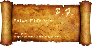 Palme Flávia névjegykártya
